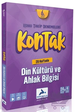 6. Sınıf Kontak Din Kültürü ve Ahlak Bilgisi Denemeleri – Kolektif – Paraf Yayınları kitap kapağı