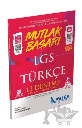 8. Sınıf Türkçe LGS Mutlak Başarı 12 Deneme – Kolektif – Muba Yayınları kitap kapağı