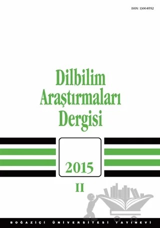 Dilbilim Araştırmaları Dergisi : 2015 / 2 – Boğaziçi Üniversitesi Yayınevi kitap kapağı