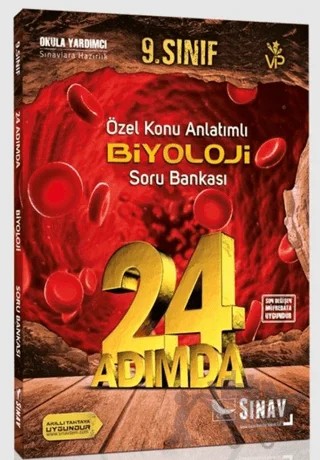 24 Adımda 9. Sınıf Özel Konu Anlatımlı Biyoloji Soru Bankası – Kolektif – Sınav Yayınları kitap kapağı