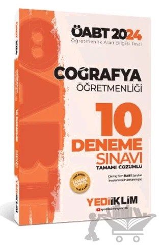 2024 ÖABT Coğrafya Öğretmenliği Tamamı Çözümlü 10 Deneme – Kolektif – Yediiklim Yayınları kitap kapağı