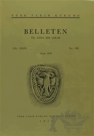 Belleten Sayı: 169 Cilt: 43 – Türk Tarih Kurumu Yayınları kitap kapağı