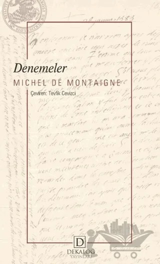 Denemeler – Michel de Montaigne – Dekalog Yayınları kitap kapağı