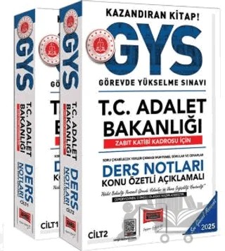 2025 T.C Adalet Bakanlığı Zabıt Katibi Kadrosu İçin Ders Notları (2 Cilt) – Kollektif – Yargı Yayınevi kitap kapağı