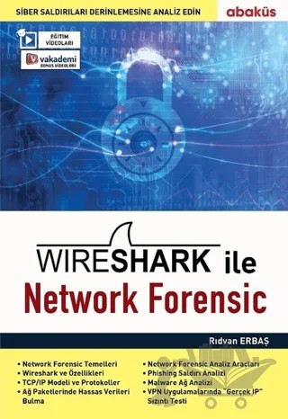 Wireshark ile Network Forensic (Eğitim Videolu) – Rıdvan Erbaş – Abaküs Kitap kitap kapağı