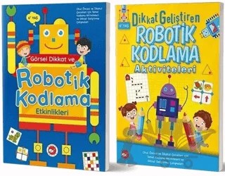 6+ Yaş İçin Temel Robotik Kodlama Aktiviteleri Seti (2 Kitap Takım) – Kolektif – Beyaz Balina Yayınları kitap kapağı