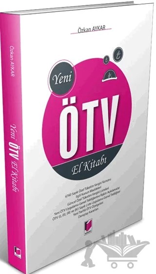 Yeni ÖTV El Kitabı – Özkan Aykar – Adalet Yayınevi kitap kapağı