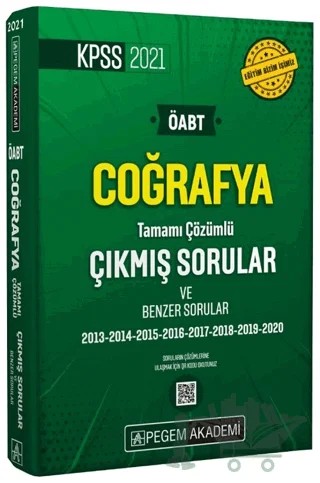 2021 ÖABT Coğrafya Tamamı Çözümlü Çıkmış Sorular ve Benzer Sorular – Kolektif – Pegem Akademi Yayıncılık kitap kapağı