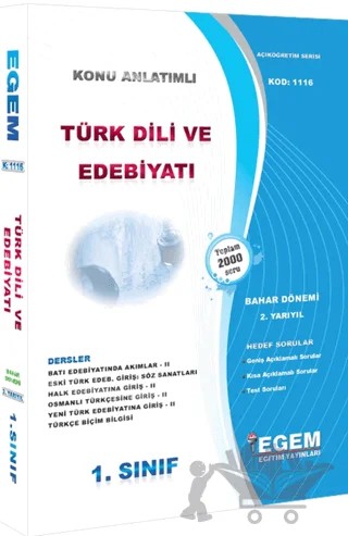 1. Sınıf Türk Dili Ve Edebiyatı Konu Anlatımlı Soru Bankası (Bahar Dönemi) – Kolektif – Egem Eğitim Yayınları kitap kapağı