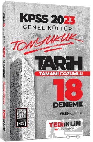 2023 KPSS Genel Kültür Tonyukuk Tarih Tamamı Çözümlü 18 Deneme – Yasin Korkut – Yediiklim Yayınları kitap kapağı