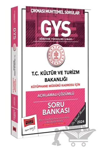 2024 GYS Kültür ve Turizm Bakanlığı Kütüphane Müdürü Kadrosu İçin Açıklamalı Çözümlü Soru Bankası – Kolektif – Yargı Yayınevi kitap kapağı