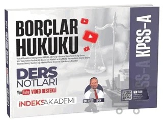 2026 KPSS A Grubu Borçlar Hukuku Video Ders Notları – Eyüp İpek – İndeks Akademi Yayıncılık kitap kapağı