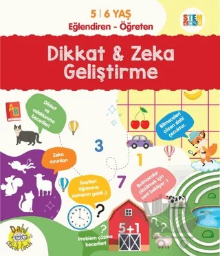 Dikkat ve Zeka Geliştirme 5-6 Yaş – Kolektif – Dahi Olacak Çocuk Yayınları kitap kapağı