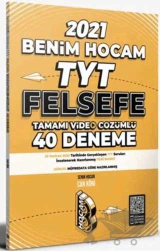 TYT Felsefe Tamamı Video Çözümlü 40 Deneme Sınavı – Kolektif – Benim Hocam Yayınları kitap kapağı