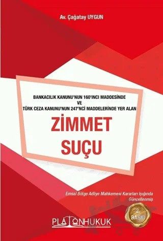 Zimmet Suçu – Çağatay Uygun – Platon Hukuk kitap kapağı