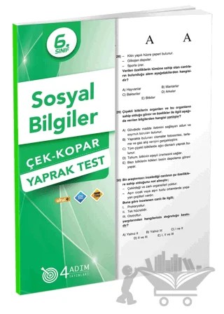 6. Sınıf Sosyal Bilgiler Yaprak Test – Kolektif – 4 Adım Yayınları kitap kapağı