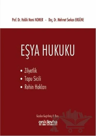 Eşya Hukuku – Haluk Nami Nomer, Mehmet Serkan Ergüne – On İki Levha Yayınları kitap kapağı