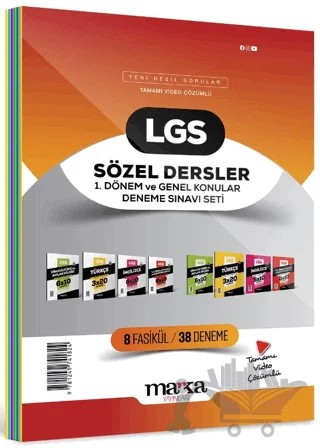 2025 LGS Sözel Dersler 1. Dönem ve Genel Konular Deneme Sınavı Seti 8 Fasikül 38 Deneme – Kolektif – Marka Yayınları kitap kapağı