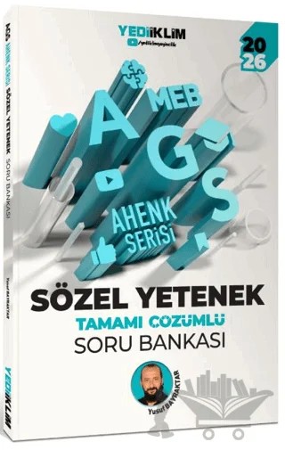 2026 MEB AGS Ahenk Serisi Sözel Yetenek Tamamı Çözümlü Soru Bankası – Yusuf Bayraktar – Yediiklim Yayınları kitap kapağı