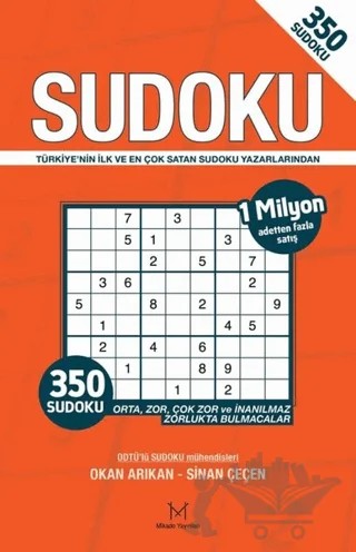 350 Sudoku (Turuncu Kapak) – Okan Arıkan, Sinan Çeçen – Mikado Yayınları kitap kapağı