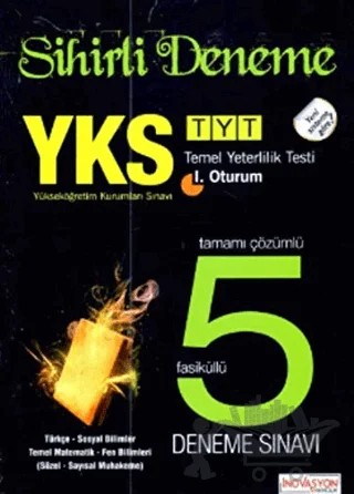 YKS Temel Yeterlilik Testi 1. Oturum Çözümlü 5 Deneme Sınavı – Kolektif – İnovasyon Yayınları kitap kapağı