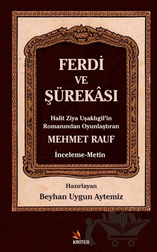 Ferdi ve Şürekası – Mehmet Rauf – Kriter Yayınları kitap kapağı