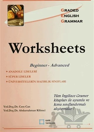 Worksheets (Beginner - Advanced) – Abdurrahman Kilimci, Cem Can – Kare Yayınları kitap kapağı