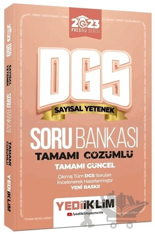 2023 Prestij Serisi DGS Sayısal Yetenek Tamamı Çözümlü Soru Bankası – Kolektif – Yediiklim Yayınları kitap kapağı