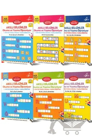 Akıllı Bilginler Etkinliklerle Okuma ve Yazma Öğreniyorum Serisi (6 Kitap Takım) – Kolektif – Çocuk Gezegeni kitap kapağı