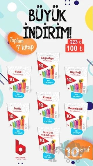 10. Sınıf Soru Bankası Seti (7 Kitap) – Kolektif – Basamak Yayınları kitap kapağı
