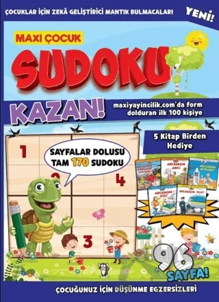 Maxi Çocuk Sudoku 13 – Bertan Kodamanoğlu – Maxi Yayıncılık kitap kapağı