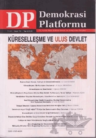 Küreselleşme ve Ulus Devlet - Demokrasi Platformu Sayı: 15 – Orion Kitabevi kitap kapağı