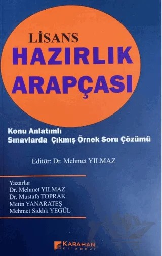 Lisans Hazırlık Arapçası – Mehmet Yılmaz – Karahan Kitabevi kitap kapağı