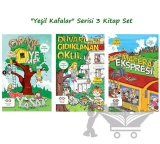 Yeşil Kafalar Serisi 3 Kitap Set – Tuğba Coşkuner – Cezve Çocuk kitap kapağı
