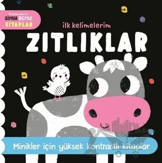 İlk Kelimelerim Siyah Beyaz Kitaplar Zıtlıklar – Kolektif – Uçan Fil Yayınları kitap kapağı