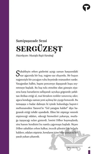 Sergüzeşt – Sâmipaşazâde Sezâi – Turkuvaz Kitap kitap kapağı