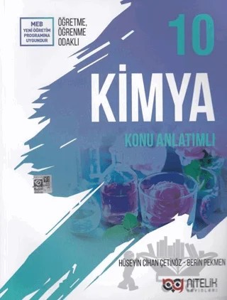 Nitelik 10. Sınıf Kimya Konu Anlatımlı – Berin Pekmen, Hüseyin Cihan Çetinöz – Nitelik Yayınları - Bayilik kitap kapağı