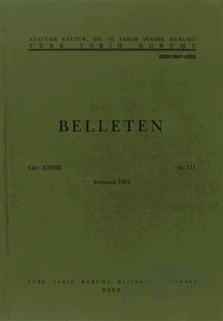 Belleten Sayı: 111 Cilt: 28 – Türk Tarih Kurumu Yayınları kitap kapağı