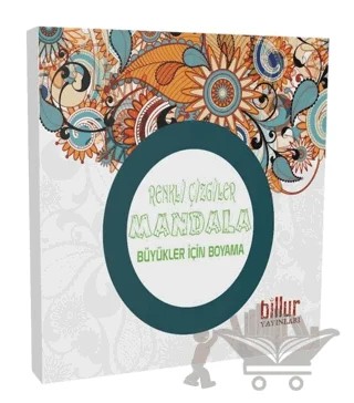 Renkli Çizgiler Mandala - Büyükler İçin Boyama – Kolektif – Billur Yayınları kitap kapağı