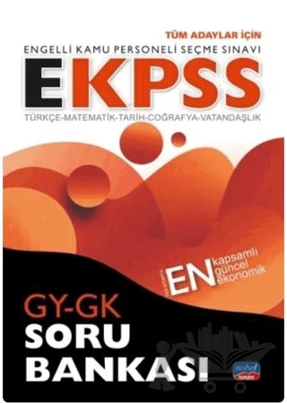 E-KPSS Türkçe-Matematik-Tarih-Vatandaşlık GY-GK Soru Bankası – Kolektif – Nobel Sınav Yayınları kitap kapağı