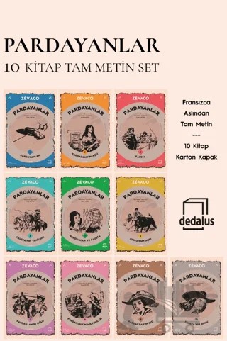 Pardayanlar Seti - 10 Kitap Takım – Michel Zevaco – Dedalus Kitap kitap kapağı