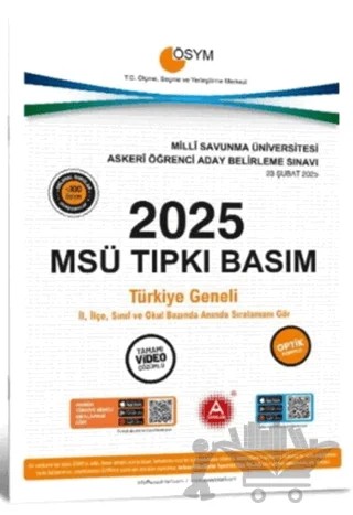 2025 MSÜ Çıkmış Sorular Tıpkı Basım – Kolektif – A Yayınları kitap kapağı