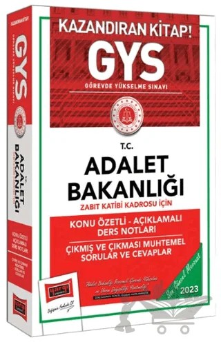 Yargı Yayınları 2023 Adalet Bakanlığı Zabıt Katibi Kadrosu İçin Konu Özetli Açıklamalı Ders Notları Çıkmış ve Çıkması Muhtemel Sorular ve Cevaplar – Kolektif – Yargı Yayınevi kitap kapağı