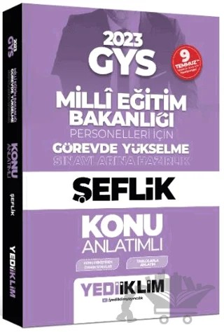 2023 GYS Milli Eğitim Bakanlığı Görevde Yükselme Sınavı Şeflik Konu Anlatımı – Kolektif – Yediiklim Yayınları kitap kapağı