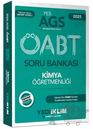 2025 MEB AGS ÖABT Kimya Öğretmenliği Soru Bankası – Kollektif – Yediiklim Yayınları kitap kapağı
