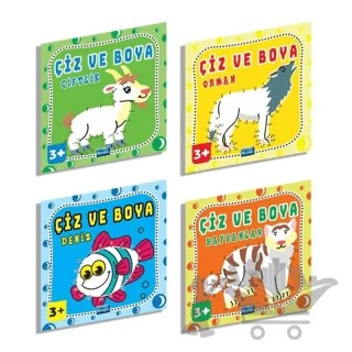 Çiz Ve Boya Seti 4 Kitap - Artenino Seti – Kolektif – Parıltı Yayınları kitap kapağı