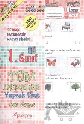 1. Sınıf Yaprak Test Türkçe - Matematik - Hayat Bilgisi – Kolektif – Faktör Yayınları kitap kapağı