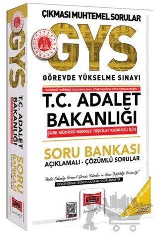 2025 T.C. Adalet Bakanlığı Şube Müdürü Merkez Teşkilat Kadrosu İçin Soru Bankası – Kolektif – Yargı Yayınevi kitap kapağı