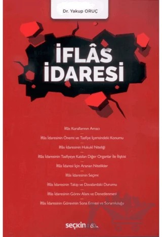 İflâs İdaresi – Yakup Oruç – Seçkin Yayıncılık kitap kapağı