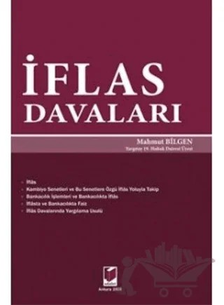 İflas Davaları – Mahmut Bilgen – Adalet Yayınevi kitap kapağı